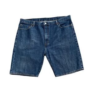 LEVIS 505 Mens Size 44 Denim Blue Jean Flat Front Bermuda Shorts